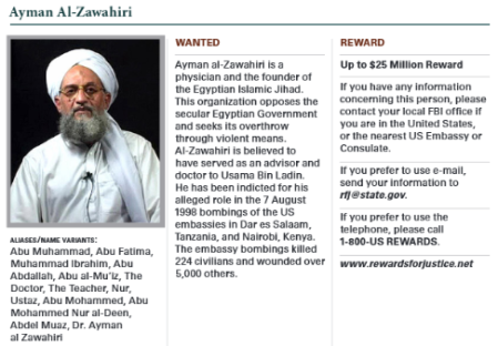 Wanted-page-of-terrorist-Ayman-al-Zawahiri-of-Egyptian-Islamic-Jihad