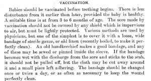 Excerpt on Vaccination from Infant Care pamphlet