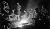 Soldiers of the 16th Infantry around a campfire at San Gerónimo, Mexico, May 1916 (Library of Congress)